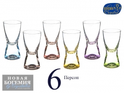 Набор стопок для водки Самба (Samba) 70мл, Арлекино (6 штук) Чехия Набор стопок для водки Самба (Samba) 70мл, Арлекино (6 штук) Чехия