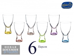 Набор стаканов для воды Самба (Samba) 320мл, Арлекино (6 штук) Чехия Набор стаканов для воды Самба (Samba) 320мл, Арлекино (6 штук) Чехия