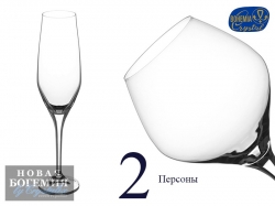 Набор фужеров для шампанского Аморосо (Amoroso) 200мл, Гладкие, бесцветные (2 штуки) Чехия Набор фужеров для шампанского Аморосо (Amoroso) 200мл, Гладкие, бесцветные (2 штуки) Чехия
